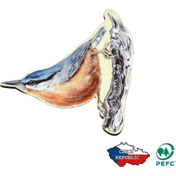 Dřevěná hračka Lesní svět Magnet tvar Brhlík (Dřevěný tvarovaný magnetek na lednici pro děti s lesními motivy od českého výrobce Lesní svět. Do dětského pokoje jako dělané. A nemusíte vyvrtat ani dírku. Vyrobeno z ekologicky certifikovaného dřeva.)