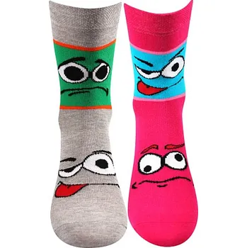 Pánské ponožky TLAMIK barevné veselé ponožky Boma - HOLKA (Boma ponožky Tlamík mix B)