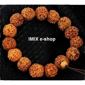 Náramek Rudraksha náramek na ruku Střední se zakončením