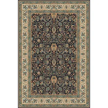 Koberec Kusový koberec vlněný Agnella Isfahan Klimene Granat Modrý Rozměr: 133x180 cm
