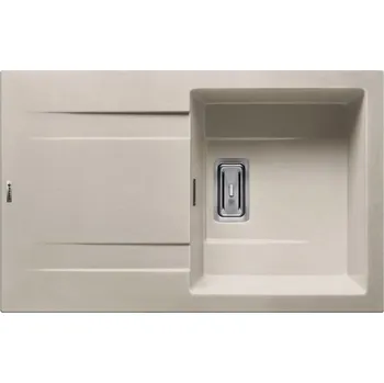 Nerezový dřez Pyragranitový dřez KARTESIO 1B 1D (79x50) beige