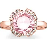 Prsten \"Růžový kámen\" Thomas Sabo TR2038-633-9-52, Sterling Silver, 925 Sterling silver, 18k r