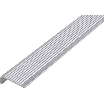 Stavební profil Alu profil schodový přírodní, 25x6x2mm, 1m