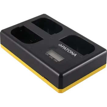 PATONA nabíječka Foto Triple Canon LP-E6 + LCD