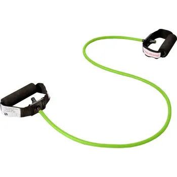 Cvičební guma Sanctband Tubing s madly, limetka, silná