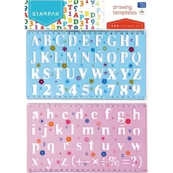 Set školních potřeb Szablon plastikowy cyferki i literki