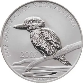 Stříbrná mince 1 Oz Australian Kookaburra (Ledňáček) 2007