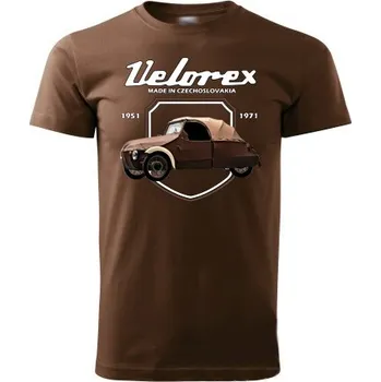 Pánské tričko STRIKER Tričko Velorex Barva: Hnědá, Velikost: XXXL