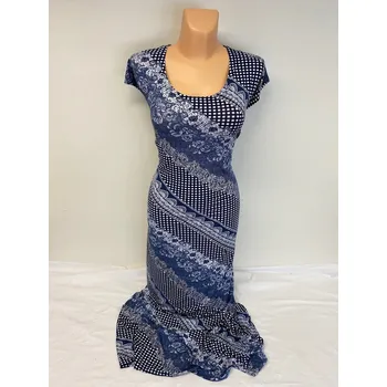 Dámské šaty damské šaty, Barva Modrá, Velikost 42 - na zakázku, Materiál 96% Viskoza 4% Lycra