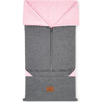 Příslušenství pro přepravu dětí HappyBee Univerzální fusak LENY 2v1 graphite/minky pink