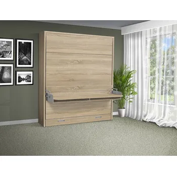 Postel Nabytekmorava Motorová výklopná postel se stolem VS 21070 160x200 cm barva lamina: dub sonoma světlá