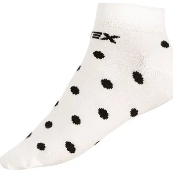 Dámské ponožky Dámské designové ponožky LITEX nížké bílé s puntíky Barva: Bílá, Velikost: 26-27