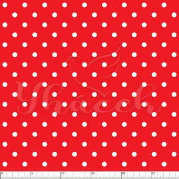 Zakázkový tisk, softshell, kočárkovina... Velký puntík na červené Látky k tisku: Microfirba