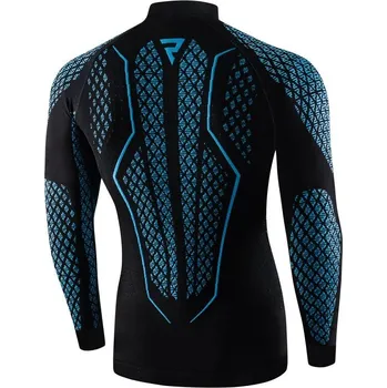 Pánské termoprádlo REBELHORN THERM II termoaktivní tričko s dlouhým rukávem černé/modré L