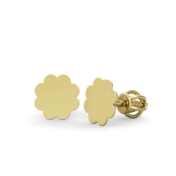 Náušnice SOLUNA RAISA zlaté náušnice KYTIČKA ze žlutého zlata