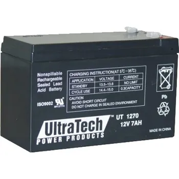 Záložní baterie Akumulátor do UPS 12V 7Ah, konektor Faston 187, životnost až 3 roky