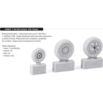 Plastikový model Eduard 1/48 F-16A MLU wheels (KINETIC)