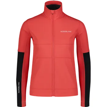 Dámská softshellová bunda Dámská softshellová mikina NORDBLANC FJORD NBSSL7657 ČERVENÝ KORÁL 40