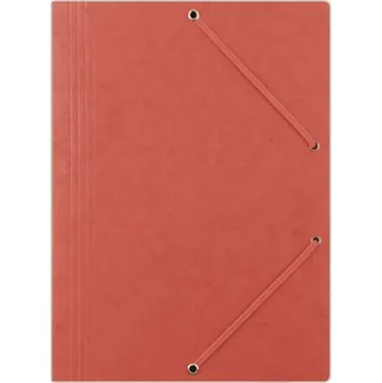 Desky papírové A4, 250, bez klop, s gumičkou, prešpán, červená