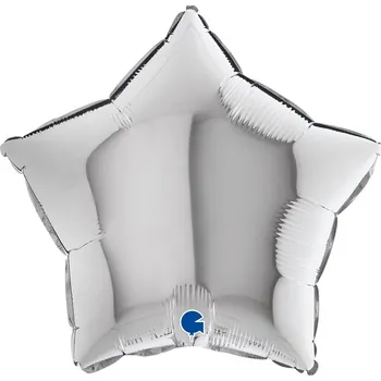 Balónek Grabo 46 cm fóliový balónek - Hvězda stříbrná