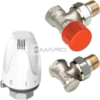 Ventil Smart20 SET radiátorový Klasik rohový 1/2" s termostatickou hlavicí W6, SET8037R858D