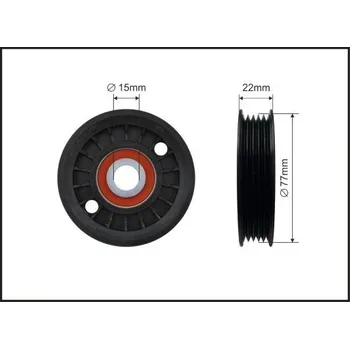 Vratná/vodicí kladka, klínový žebrový řemen CAFFARO 81-23