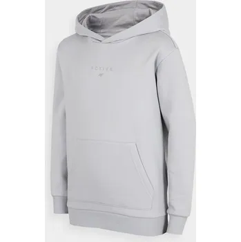 Chlapecká mikina 4F HJZ22-JBLD003 COLD LIGHT GREY Dětská mikina EU 134