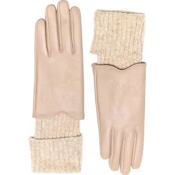 Dámské kalhoty Devergo dámské kožené rukavice s nápletem béžové Velikost: S