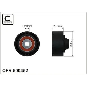 Vratná/vodicí kladka, klínový žebrový řemen CAFFARO 500452