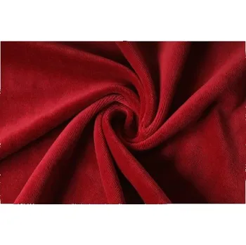 Galanterie Kojenecký plyš, tmavě červená, látky, metráž