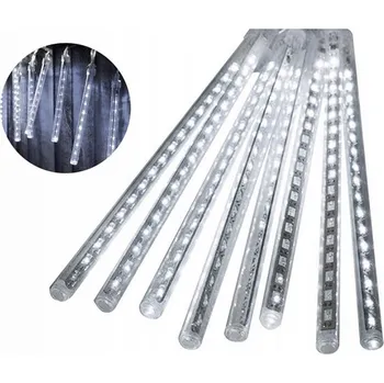 Padající sníh světelné rampouchy 50 cm 8 ks 216 LED studená bílá Vánoční světelný závěs Padající sníh světelné rampouchy 50 cm 8 ks 216 LED studená bílá