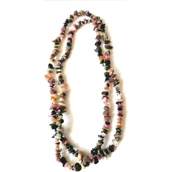 Náhrdelník Turmalín melounový sekaný, obvod cca 85 cm