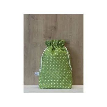 chlebník Pytlík zelený s puntíky střední