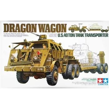 Plastikový model Dragon Wagon US 40ton Tank Transporter (Tamiya 1:35)