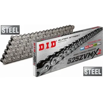 Řetězová sada pro motocykl D.I.D (Japonsko) Řetěz DID 525ZVM-X2 STEEL - X-ring - 122 článků