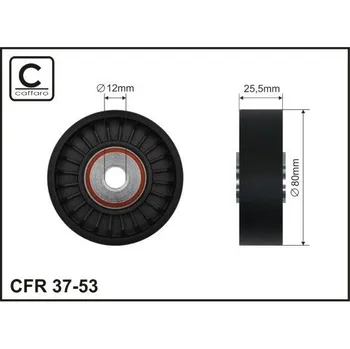 Vratná/vodicí kladka, klínový žebrový řemen CAFFARO 37-53