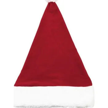 Vánoce Čepice Santa Claus s bambulkou, červeno-bílá (zn. Godan)