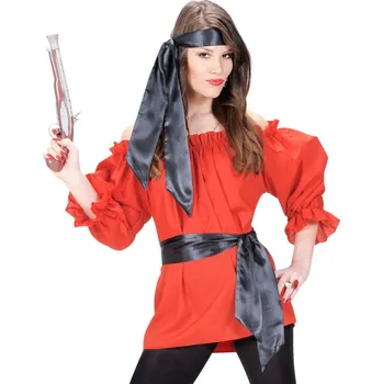 Karnevalový doplněk Černý saténový šátek