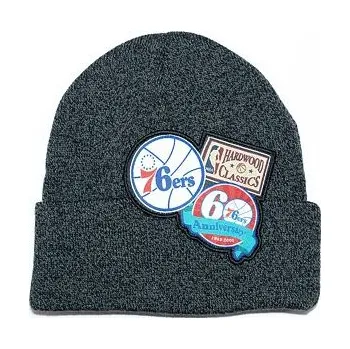 Zimní čelenka Kulich Mitchell & Ness XL LOGO PATCH KNIT HWC Philadelphia 76Ers Black