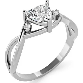 Prsten Couple, Originální prsten Karin, bílé zlato se zirkony, vel.: 54, ø17,2 mm, 6660301-0-54-1