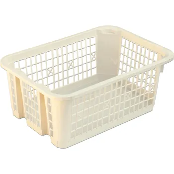 Úložný box PETRAplast Plastový košík velký stohovatelný Barva: Krémová