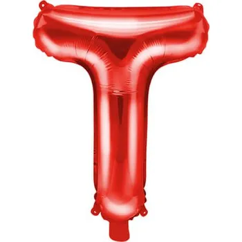 Balónek Fóliový balónek písmeno T, 35cm, červená