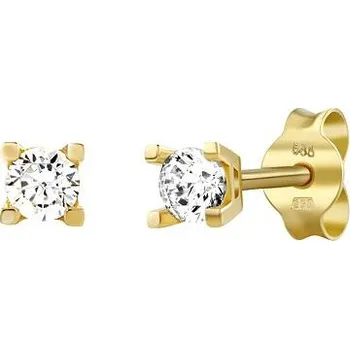Náušnice Zlaté náušnice pecky Mollie ze žlutého zlata s Brilliance Zirconia PRG1798EGY