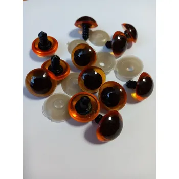 Hračka pro nejmenší Očička bezpečnostní 2 cm, jantar - 2 ks