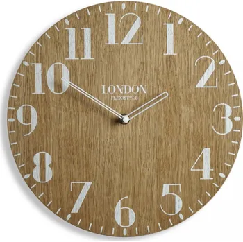 Hodiny Kvalitní dřevěné hodiny v hnědé barvě s průměrem 30cm