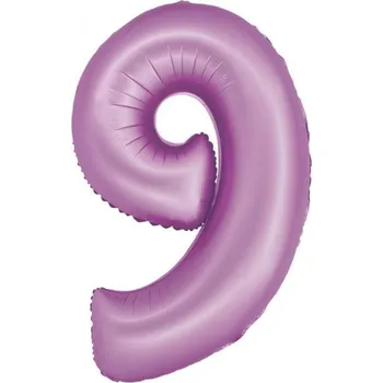 Balónek Fóliový balónek číslo 9, matná levandulová, 76cm