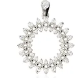 Zlatnictví Helios Přívěsek z bílého zlata se zirkony slunce