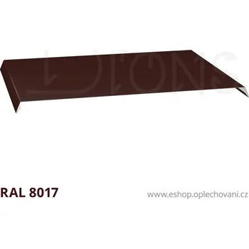 Střešní lemovaní Oplechování atiky kónické rš 530 hnědá (šíře 450)