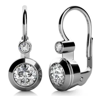 Náušnice Elegantní zlaté náušnice Lucy osazené zirkony Materiál šperku: Bílé zlato