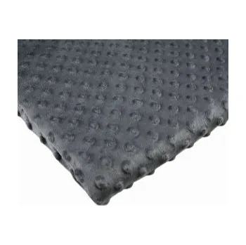 Látky Minky 300 Puntík, barva Grafit